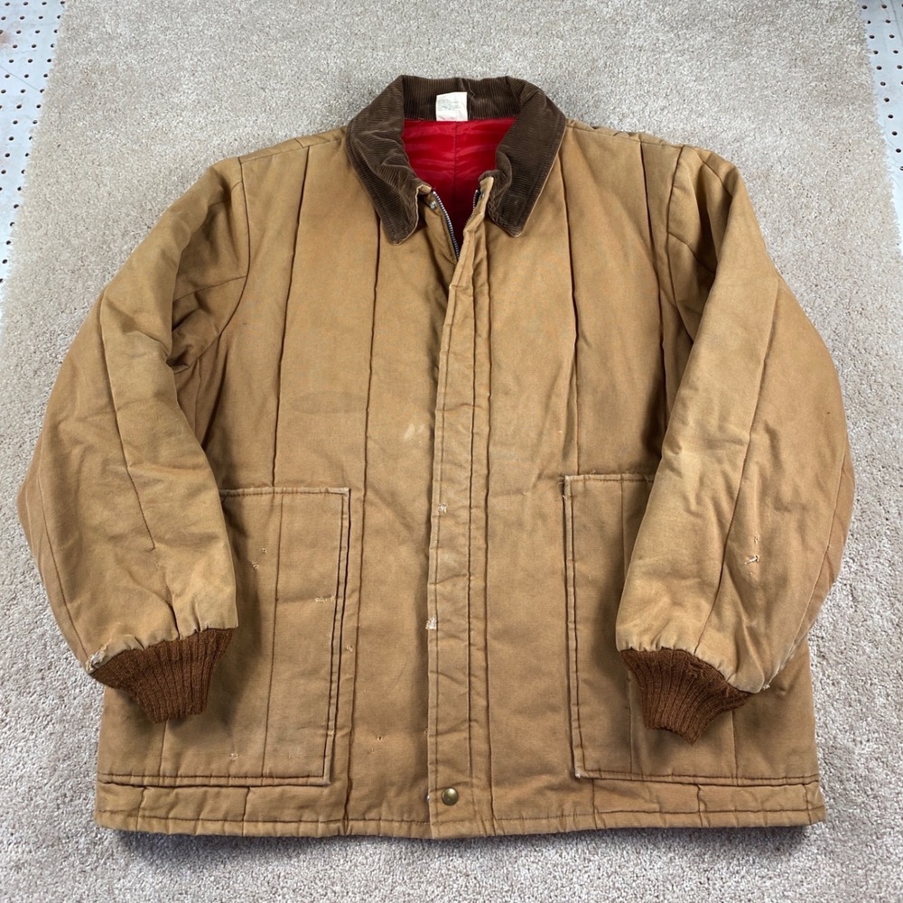 Vintage Walls Zero-Zone Insulated Work Jacket Tan Duck Canvas XXL Regular USA